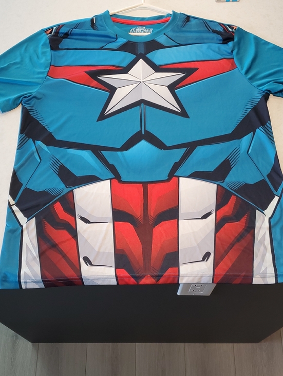 Marvel Other - Marvel Captain America Graphic Performance Tee - Blue Red White